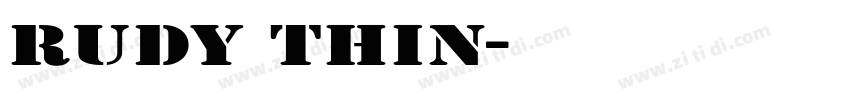 Rudy Thin字体转换